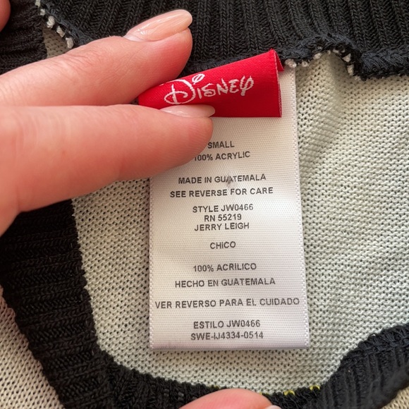 Disney Minnie Mouse Leopard Bow Knit Sweater size small - Picture 3 of 4